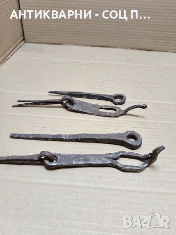 Комплект Соц Стари Ръчно Ковани Резета За Врати Порти. НОМЕР 260., снимка 7 - Антикварни и старинни предмети - 53938841