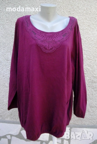  4XL /5XL Нов  блуза Sheego с дантела 