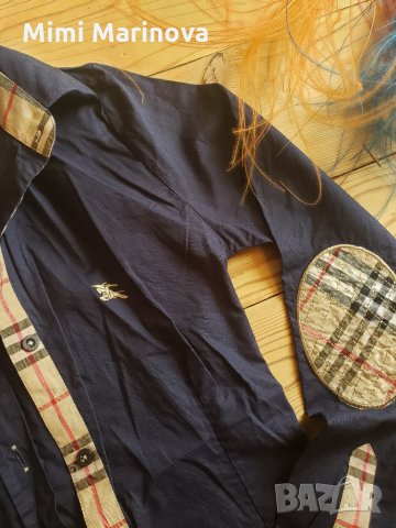 Тъмно синя риза Burberry , снимка 5 - Ризи - 29194760