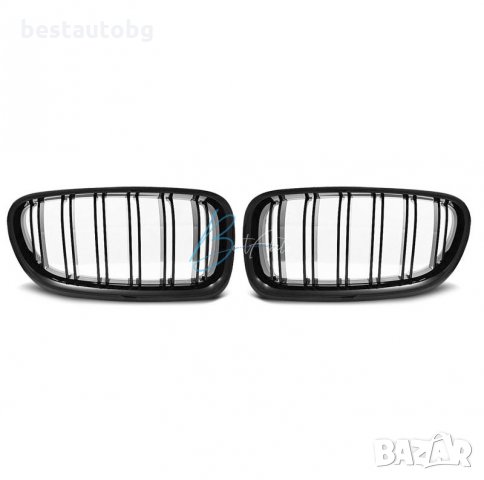 БЪБРЕЦИ/РЕШЕТКИ ЗА BMW F10 / F11 (2010+) ЧЕРЕН ГЛАНЦ ДВОЙНИ - БЕЗПЛАТНА ДОСТАВКА с ЕКОНТ!!!, снимка 3 - Аксесоари и консумативи - 21773861