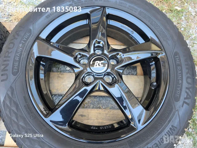 Лети джанти 16ки 5х100 RC Design + зимни гуми 195/60/16 Uniroyal, снимка 7 - Гуми и джанти - 55879317