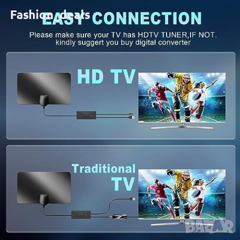 Нова вътрешна антена предавател Deenor Digital TV Aerial 280+ Мили 4K , снимка 4 - Приемници и антени - 42683190