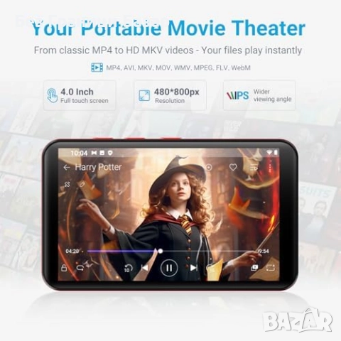 Нов MP3 MP4 Музикален плейър с тъчскрийн, Spotify, Bluetooth и WiFi 96GB, снимка 6 - MP3 и MP4 плеъри - 51941898