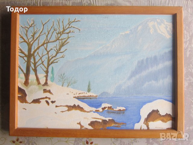 Картина масло върху платно подписана 1977 , снимка 2 - Картини - 37610950