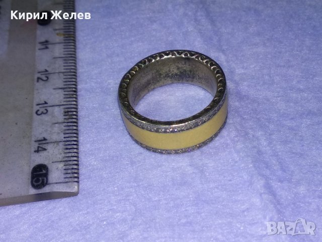 МАРКОВ ЕМАЙЛИРАН ФЕШЪН АРТ СРЕБЪРЕН ПРЪСТЕН СРЕБРО S 925 ALE 54 на ПАНДОРА PANDORA Тип ХАЛКА 40644, снимка 16 - Пръстени - 42613783