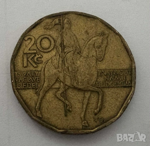 Монета от 20 чешки крони - 1993 г , снимка 2 - Нумизматика и бонистика - 53244250