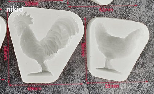 Петел Кокошка силиконов молд форма фондан шоколад смола, снимка 2 - Форми - 40443402