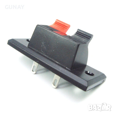 5бр. Комплект Аудио терминал за тонколони 2 позиции пружинни щипки за кабел конектор, снимка 4 - Други - 54159359