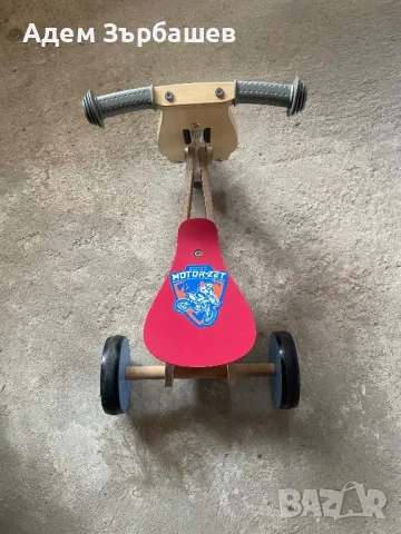 Дървено колело с три гуми, снимка 3 - Велосипеди - 48752927