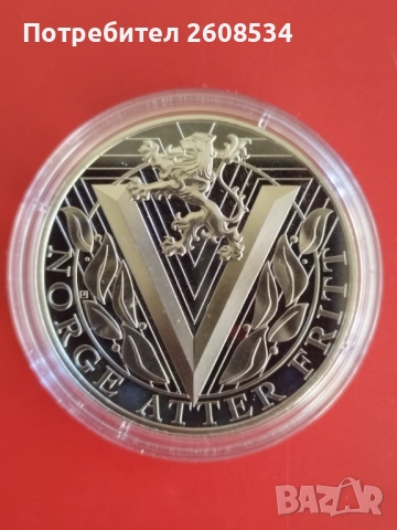 НОРВЕЖКИ БРОНЗОВ ПЛАКЕТ /МЕДАЛ/  С ПОКРИТИЕ ОТ ❗️ЧИСТА ПЛАТИНА❗, снимка 3 - Нумизматика и бонистика - 51747341