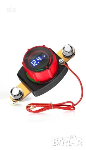 Ключ маса за клема дигитална+ волтметър, 12-48V, 300A