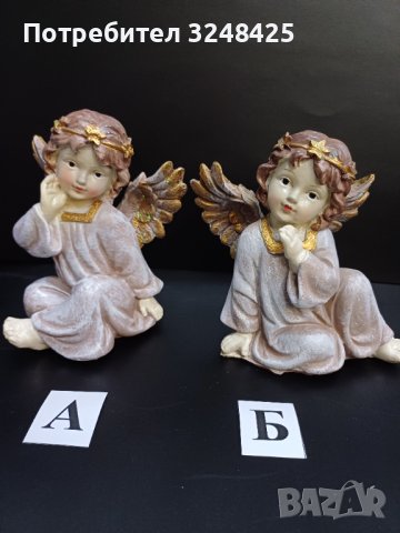 Виолетов ангел от висококачествен полирезин -модел А и Б, снимка 1 - Статуетки - 42689849
