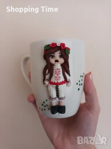 НОВА чаша с декорация ръчна изработка, Спиди/лично предаване 