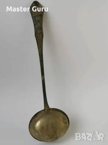 Много красив стар посребрен черпак - 36 см, снимка 2 - Антикварни и старинни предмети - 47285378
