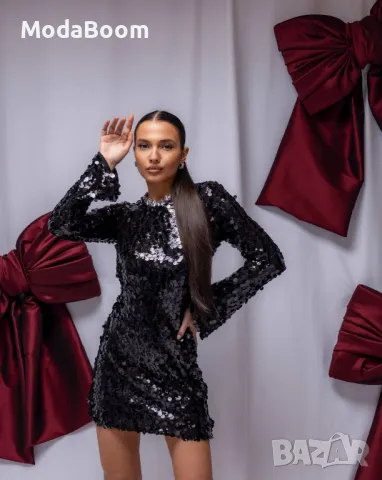 Стилна къса дамска рокля , снимка 4 - Рокли - 48274485