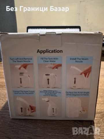 Нова Парна ютия за дрехи бяла, ергономичен дизайн, лек модел Параход дрехи гладене, снимка 6 - Ютии - 53280739