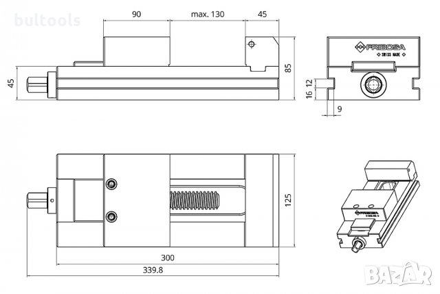 Прецизно швейцарско машинно менгеме FRIBOSA, снимка 7 - Други машини и части - 33723061