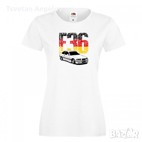 Разпродажба! Дамска тениска BMW E36 GERMAN FLAG