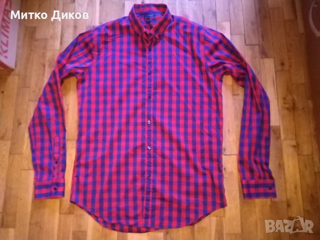 Мъжка маркова риза Зара Мен размер М-Л реален отлична като нова, снимка 1 - Ризи - 42794648