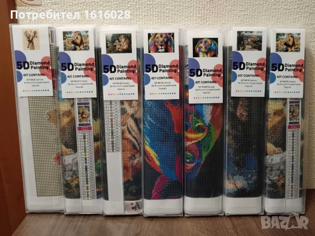 Диамантен 5D гоблен Лъвове., снимка 4 - Изкуствени цветя - 50634435