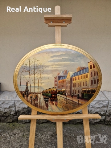 Страхотна майсторска картина масло върху дървена основа 