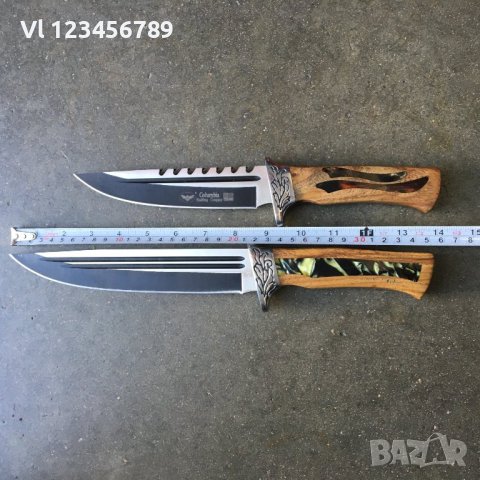 Огромен ловен нож Columbia S052  с фиксирано острие / 2 размера/, снимка 1 - Ножове - 42815347