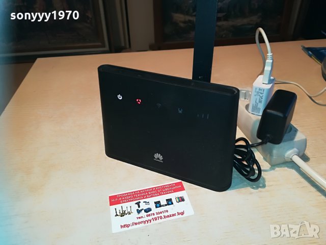 Huawei b-311-221-A1-рутер за сим карта с 1 антенa+адаптер