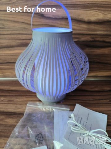 Акумулаторна лампа с дистанционно- Бяла + цветна светлина. , снимка 2 - Външни лампи - 42752907