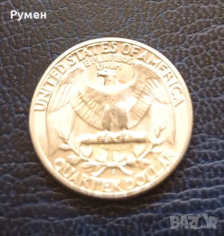 Quarter Dollar 1952-S-USA.Сребро!UNC!, снимка 4 - Нумизматика и бонистика - 42085583