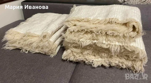 Автентичен губери /Китеник /Кичено халище от 100% естествена овча вълна – Ръчна изработка, снимка 7 - Платове и дамаски - 56165560