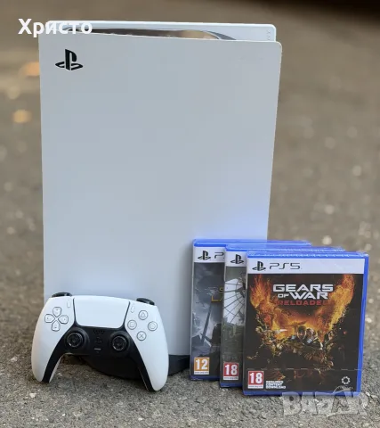 Конзола Sony PlayStation 5 Disc Edition, 825GB + 4 игри