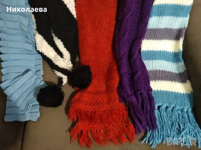 Сет от 5 шала-плетиво, снимка 2 - Шалове - 31182652