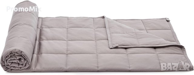 Одеяло с тежести 5.4 кг Amazon Basics Twin SU001 120х180см Юрган тежко Утежнено одеяло Антистрес дво, снимка 1 - Олекотени завивки и одеяла - 44209219