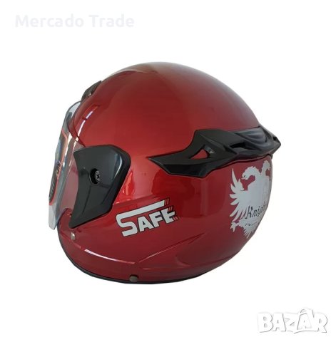 Каска за мотор Mercado Trade, 2405, Червен, снимка 3 - Аксесоари и консумативи - 40410192
