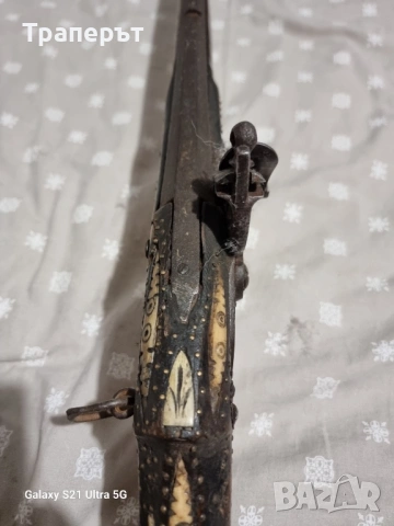 Стара кремъчна пушка от 19 век, снимка 4 - Антикварни и старинни предмети - 53896879