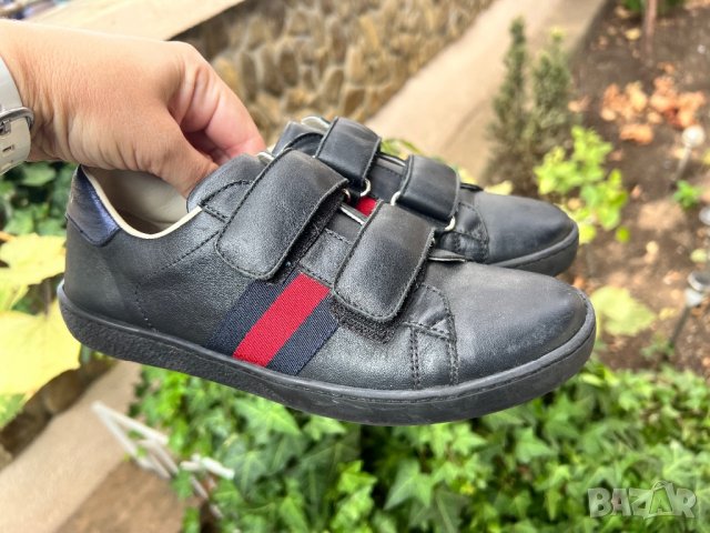 Gucci Ace leather sneakers — номер 34 , снимка 2 - Детски обувки - 38077877