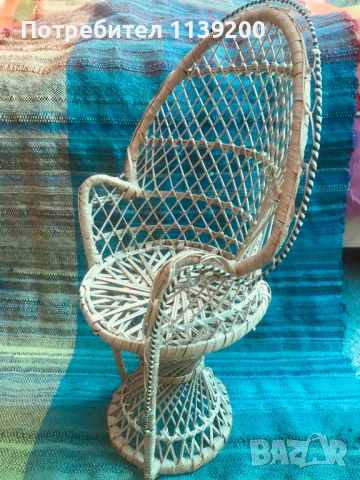 Emmanuelle колекционерски мини стол ратан за кукли декорация, снимка 8 - Колекции - 36464729