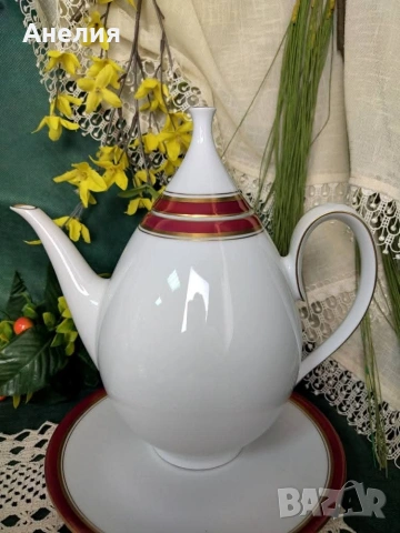 Scherzer Bavaria червен кант . Красиви! , снимка 6 - Чаши - 53328654