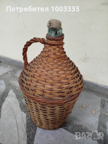 Плетена дамаджана , снимка 5 - Буркани, бутилки и капачки - 51718450