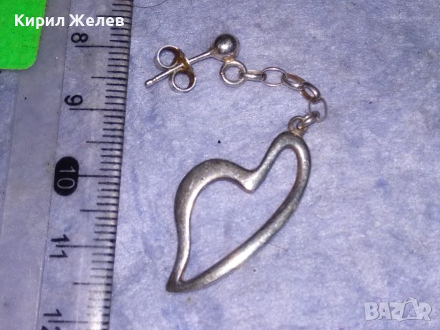 СРЕБЪРНО СЪРЧИЦЕ ФЕШЪН АРТ ОБЕЦА СРЕБРО 925 ИТАЛИАНСКА БУТИКОВА МНОГО КРАСИВА 21044, снимка 6 - Обеци - 40487739