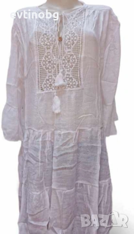 Свежарска плажна туника с пискюли