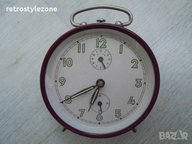 № 8302 Стар механичен часовник / будилник , снимка 6 - Антикварни и старинни предмети - 51967570