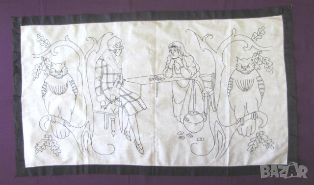 20-те Ръчна Бродерия Ковьор за Стена, снимка 1