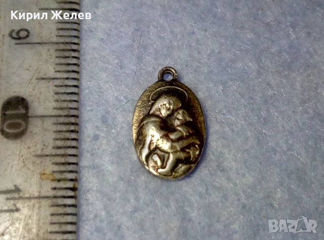 СТАРА СРЕБЪРНА ИКОНКА СВЕТИ ЙОСИФ с МЛАДЕНЕЦА ИИСУС ПАТИНИРАНО СРЕБРО ВИСОКА ПРОБА АРТ РАБОТА 30298