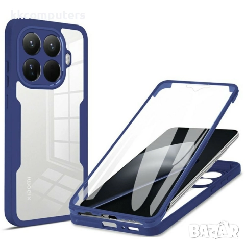 Защитен калъф + PET Протектор за Xiaomi 15T Pro | Акрил + TPU, Прозрачен дизайн, 360° Защита, 6 Цвет, снимка 4 - Калъфи, кейсове - 52360885