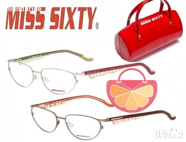 ПРОМО 🍊 MISS SIXTY 🍊 Дамски диоптрични рамки за очила RED & ORANGE WAVES нови с кутия