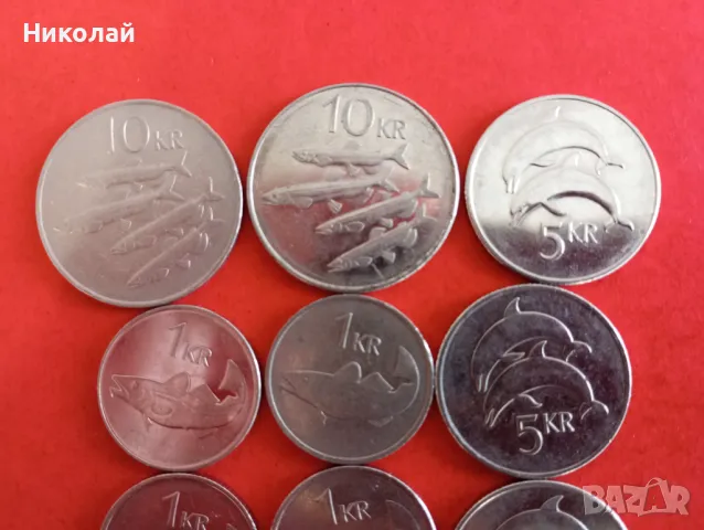 Лот монети Исландия , снимка 2 - Нумизматика и бонистика - 49025157
