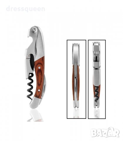 2901 Сгъваем тирбушон с дървена дръжка, снимка 2 - Аксесоари за кухня - 34266209