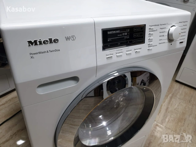 9кг XL - Miele - Пара - TwinDos - Подсветка - Пералня Миеле 12м Гаранция, снимка 14 - Перални - 53921601