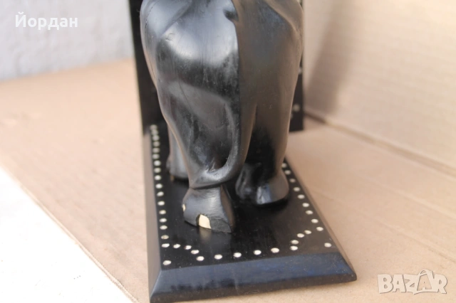 Дървена фигура Слон за Книга, снимка 5 - Антикварни и старинни предмети - 54149891